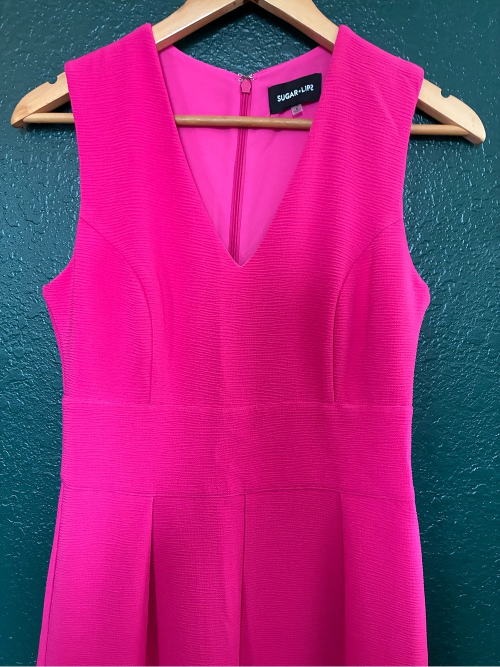 Sugarlips Hot Pink V-Neck Wide-Leg Jumpsuit size:S - Picture 4 of 12